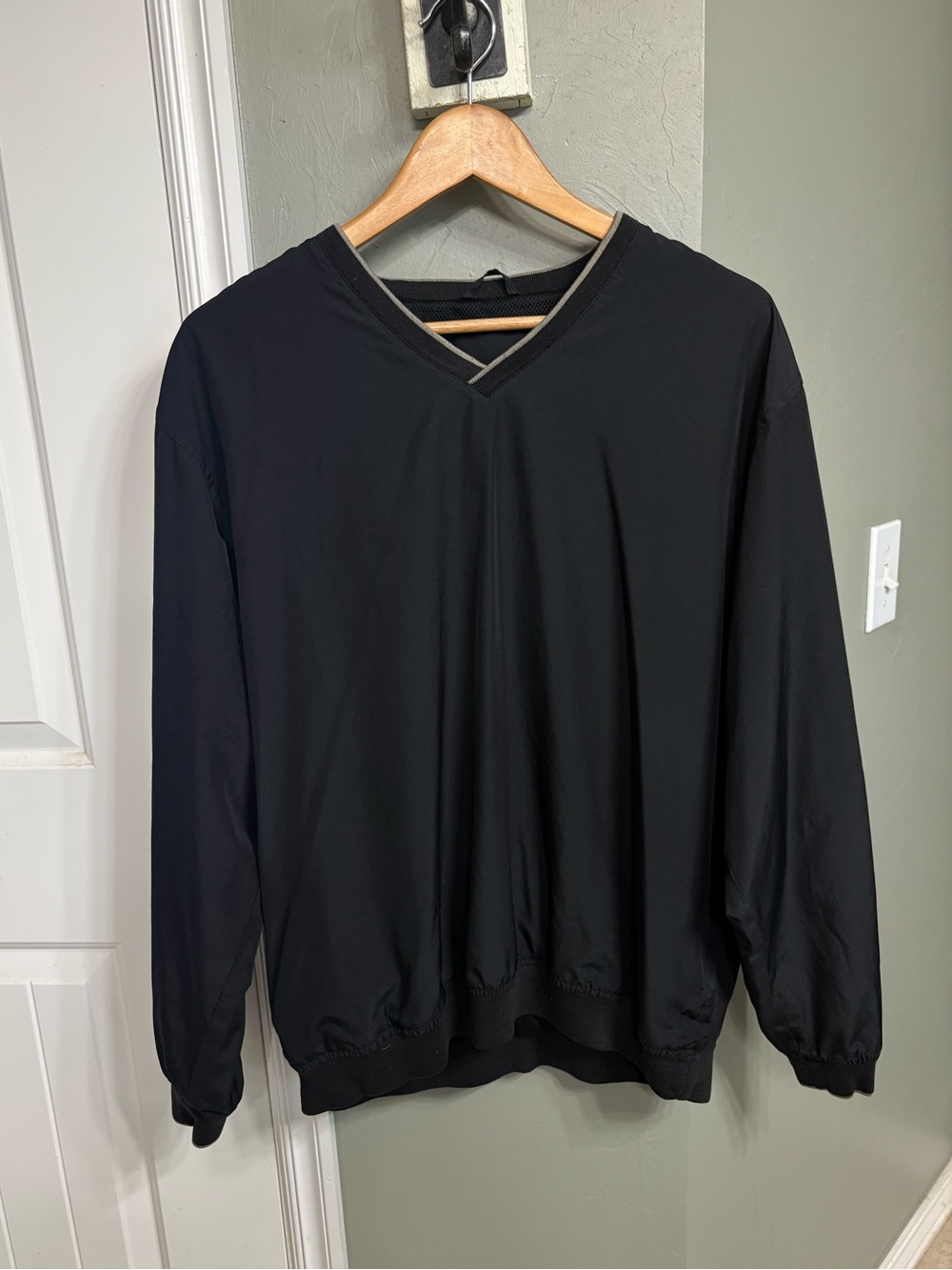 Izod Black V-Neck Pullover Sweater